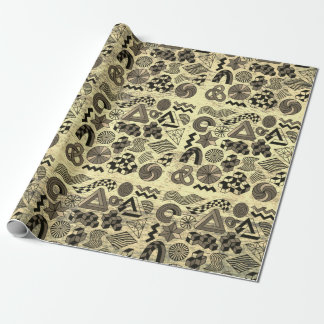 Papel De Regalo Rebellious Geometries sepia