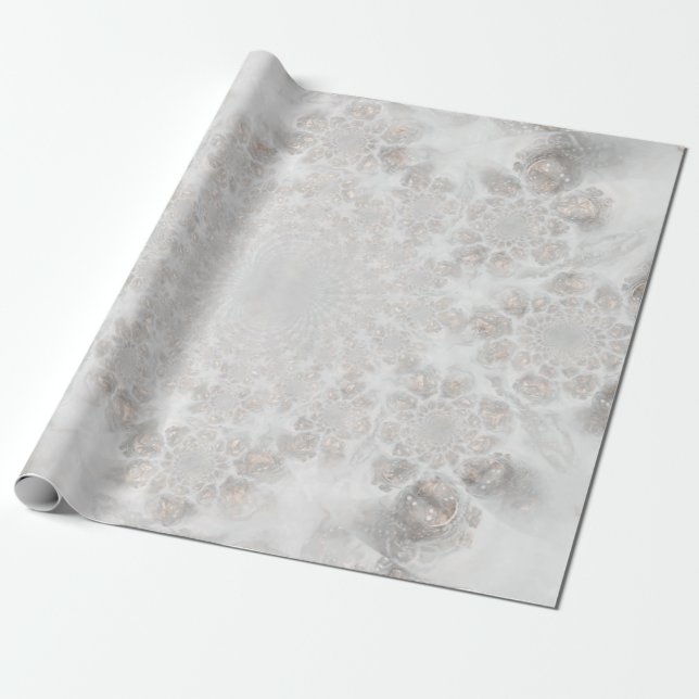 Papel De Regalo Recepción de bodas Plata blanca Oro simple Elegant (Desenrollado)