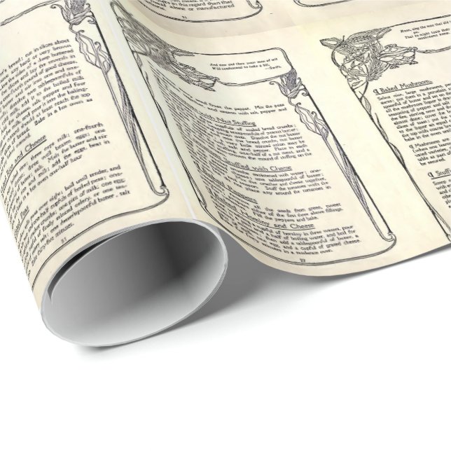 Papel De Regalo Recetas vegetarianas de un libro de cocina del (Esquina del rollo)