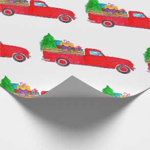 Papel De Regalo Recogida retro con regalos de Navidades