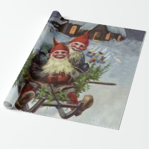 Papel De Regalo “Recogiendo ramas de pino” de Jenny Nystrom