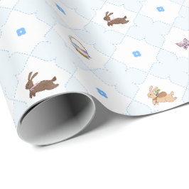 Papel De Regalo Recorriendo la primavera - Azul