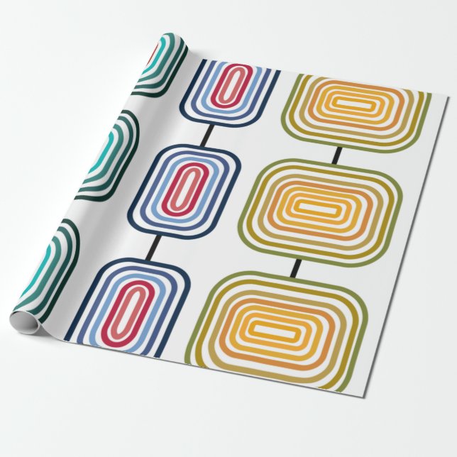 Papel De Regalo Rectángulos Concéntricos (Desenrollado)