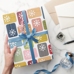 Papel De Regalo Rectángulos rayados