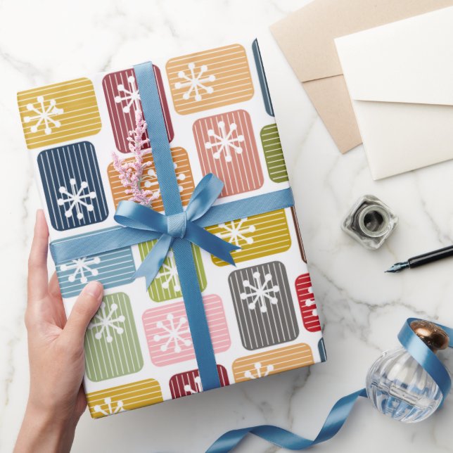 Papel De Regalo Rectángulos rayados (Regalar)