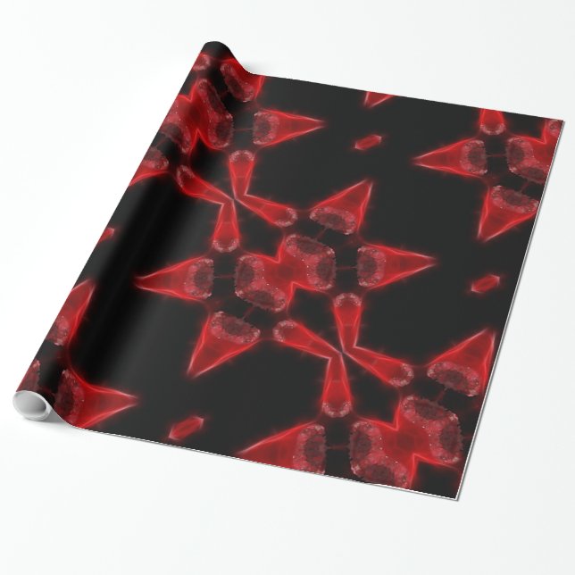 Papel De Regalo Red Alaun Crystal Mandala (Desenrollado)