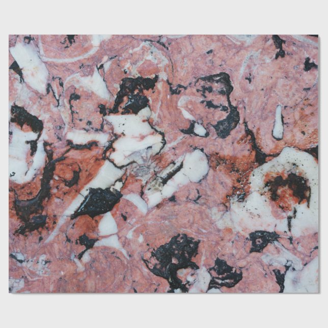 Papel De Regalo Red and Black Brecciated Marble Stone Texture with (Superficie plana)