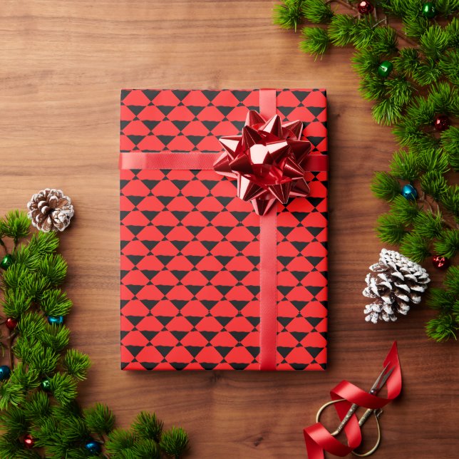Papel De Regalo Red and black contemporany art background (Regalo de vacaciones)