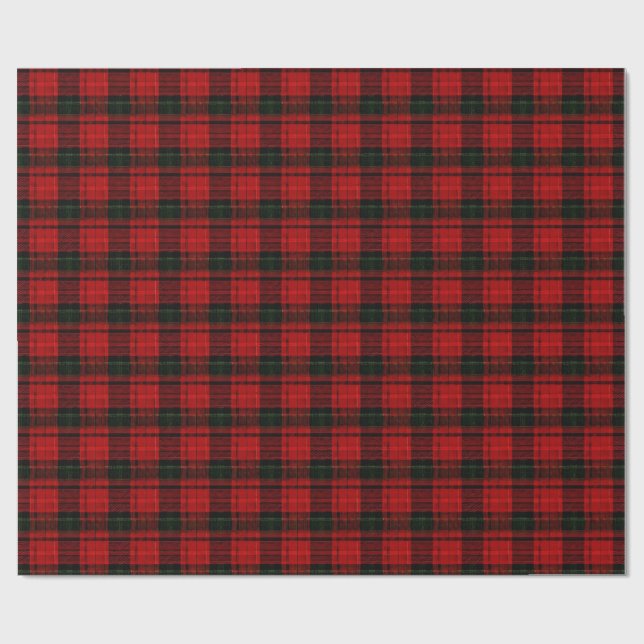 Papel De Regalo Red and Green Plaid Wrapping Paper (Superficie plana)