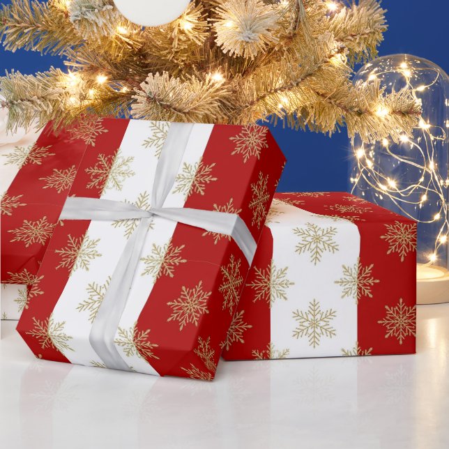 Papel De Regalo Red And White Striped Holiday (Vacaciones)