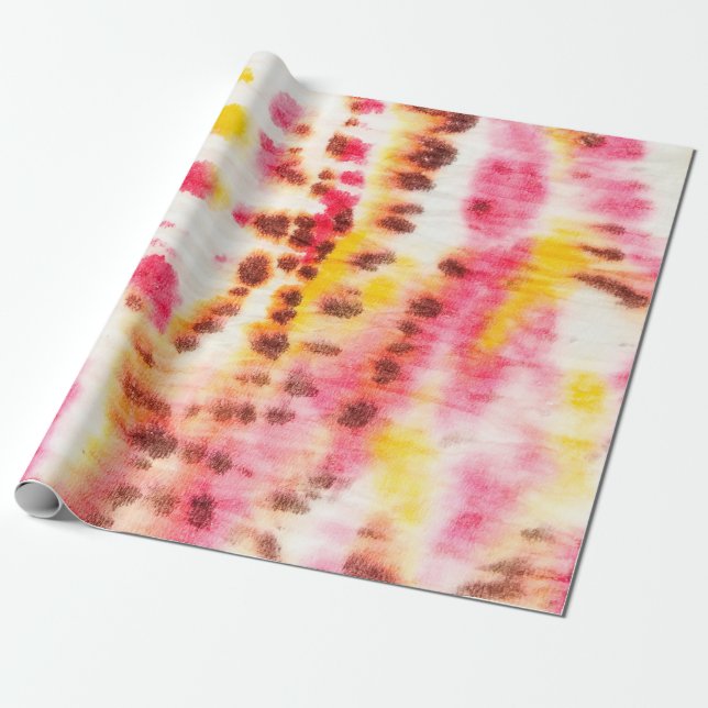 Papel De Regalo Red Artistic Dirty. Tie Dye Texture. Gray Brush Pa (Desenrollado)