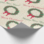 Papel De Regalo Red Berries Holly Merry Christmas<br><div class="desc">Red Berries Holly Merry Christmas</div>
