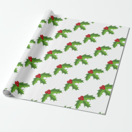 Papel De Regalo Red Berry Holly