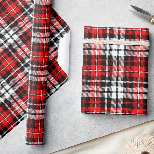 Papel De Regalo Red Black White Plaid Tartan Pattern Design  (Subido por el creador)