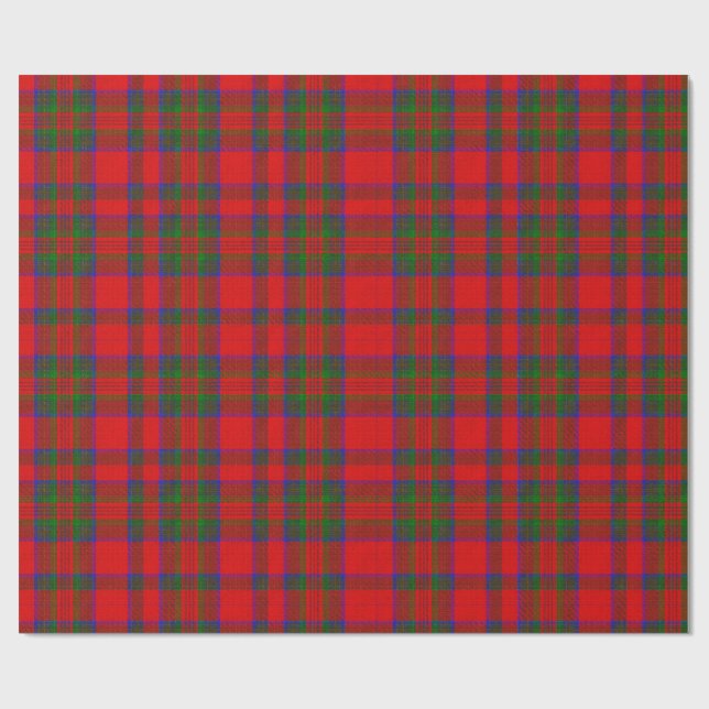 Papel De Regalo Red Christmas Wool Texture Plaid (Superficie plana)