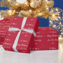 Red Custom Name Feliz Navidad