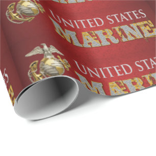 Papel De Regalo Red EGA Cuerpo de Marines de los Estados Unidos