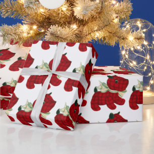 Papel De Regalo Red, Escocia, Perro Terrier, Navidades