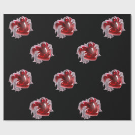 Papel De Regalo Red heart background Wrapping Paper for strong man