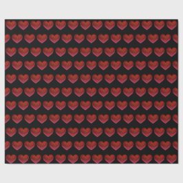 Papel De Regalo Red Hearts Wrapping Paper love valentines day