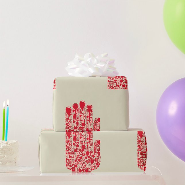 Papel De Regalo Red Medical Hand Symbol Healthcare (Subido por el creador)