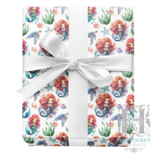Red Mermaid Wrapping Paper