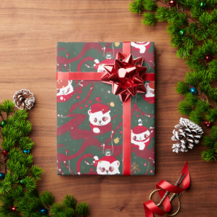 Papel De Regalo Red Panda Haven - Navidades abstractos Panda Roja