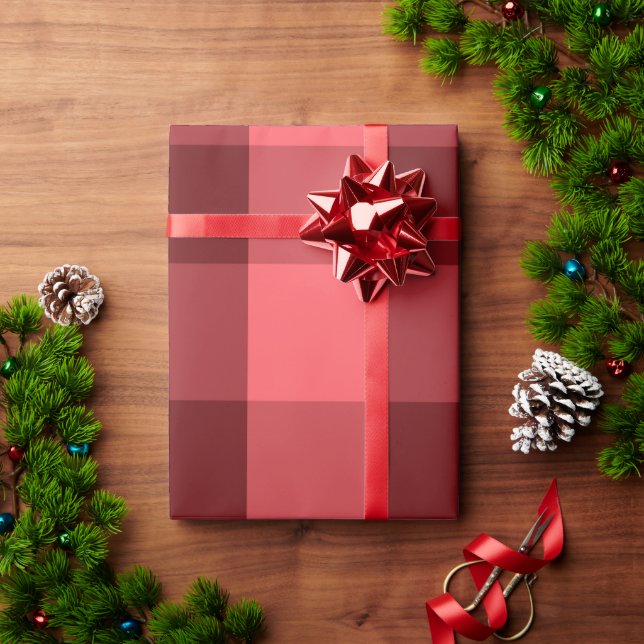 Papel De Regalo Red Plaid (Regalo de vacaciones)