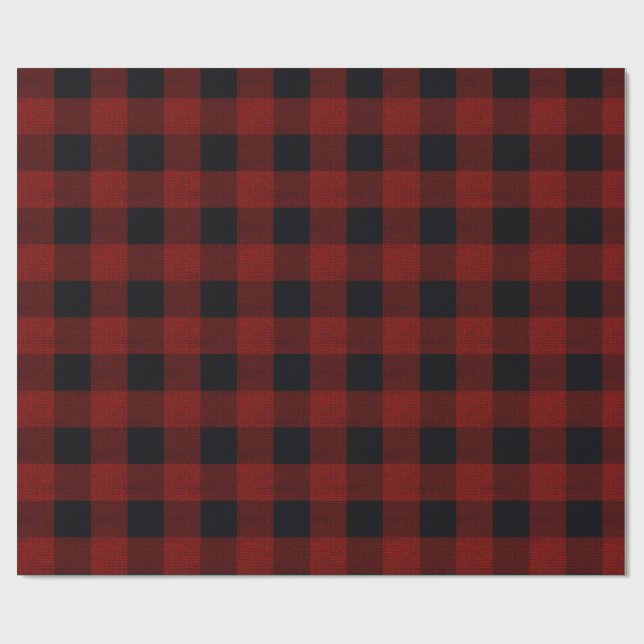 Papel De Regalo Red Plaid (Superficie plana)