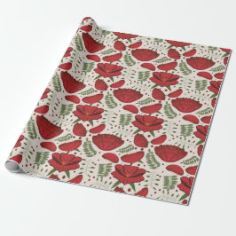 Papel De Regalo Red Poppy Baby Shower