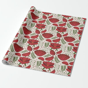 Papel De Regalo Red Poppy Baby Shower