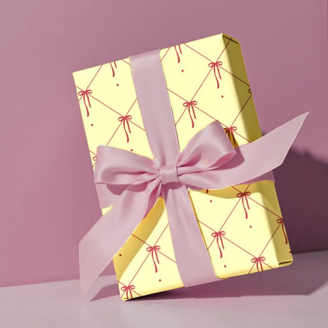 Papel De Regalo Red Ribbon Bows - Classic Valentine Wrapping Paper (Subido por el creador)