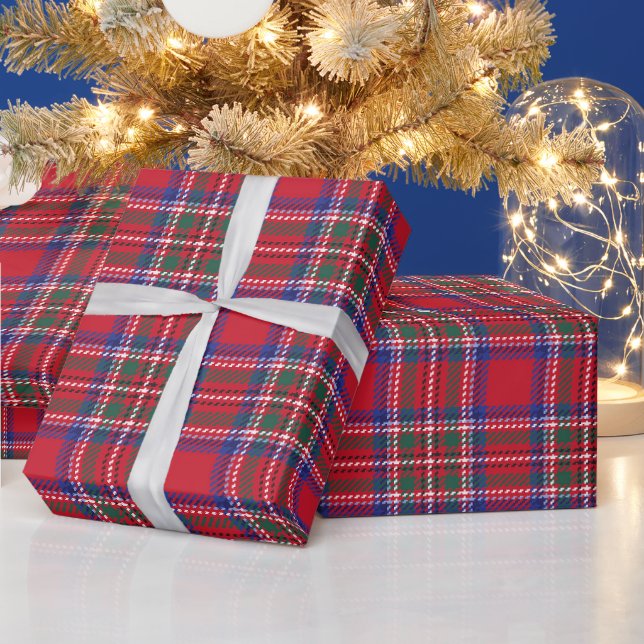 Papel De Regalo Red Tartan Plaid (Vacaciones)