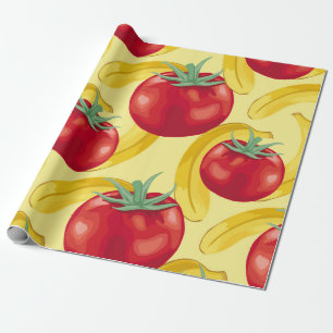 Papel De Regalo Red tomato and fruits seamless pattern designabstr
