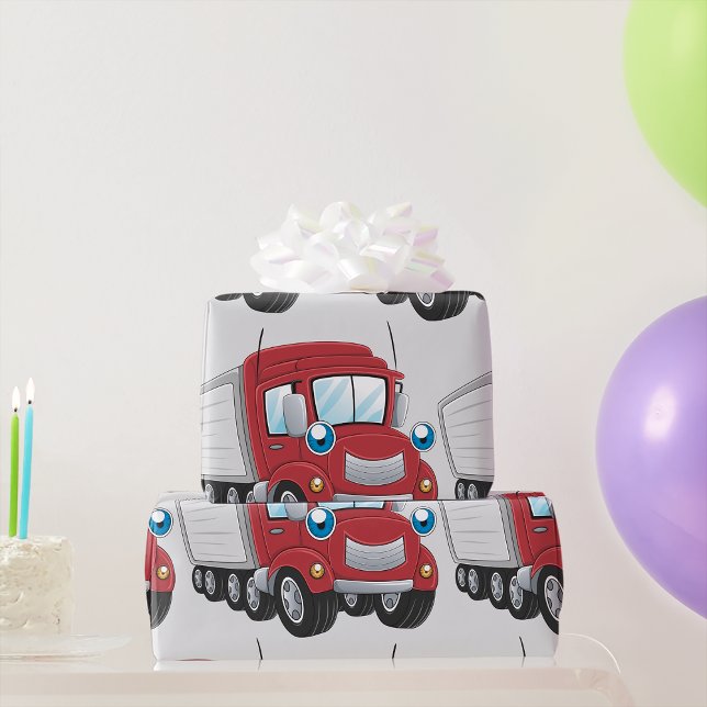 Papel De Regalo Red Trailer Truck Wrapping Paper (Subido por el creador)