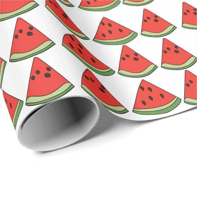 Papel De Regalo Red Watermelon Slices  (Esquina del rollo)