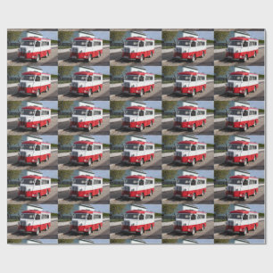 Papel De Regalo Red White Citroen Tipo HY Van
