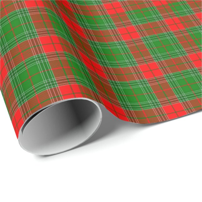 Papel De Regalo Red y Green Plaid
