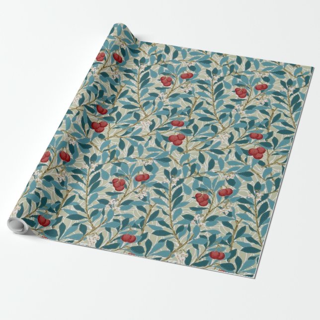 Papel De Regalo Redberry Tree, William Morris (Desenrollado)