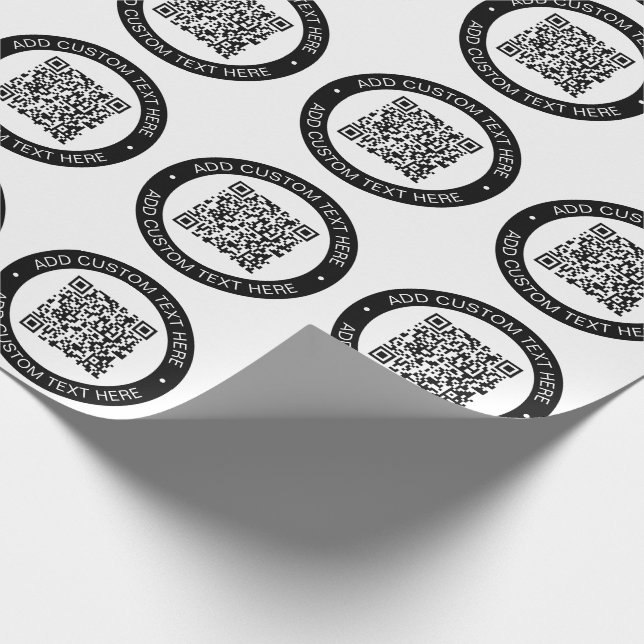 Papel De Regalo Reemplazar por su propio código QR cargado o image (Esquina)