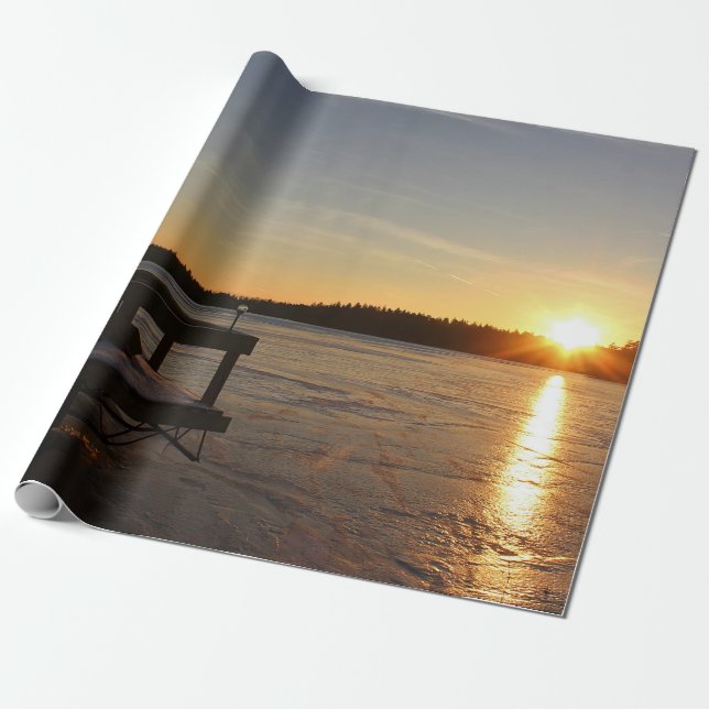 Papel De Regalo Reflexión congelada (Desenrollado)