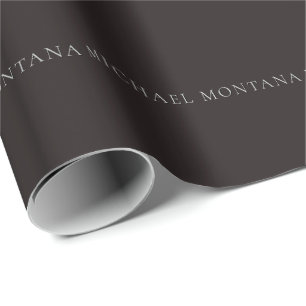 Papel De Regalo Regaliz Negro Minimalista Plano Moderno Propio Nom