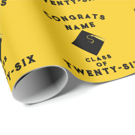 Papel De Regalo Regalo amarillo de graduación 2025