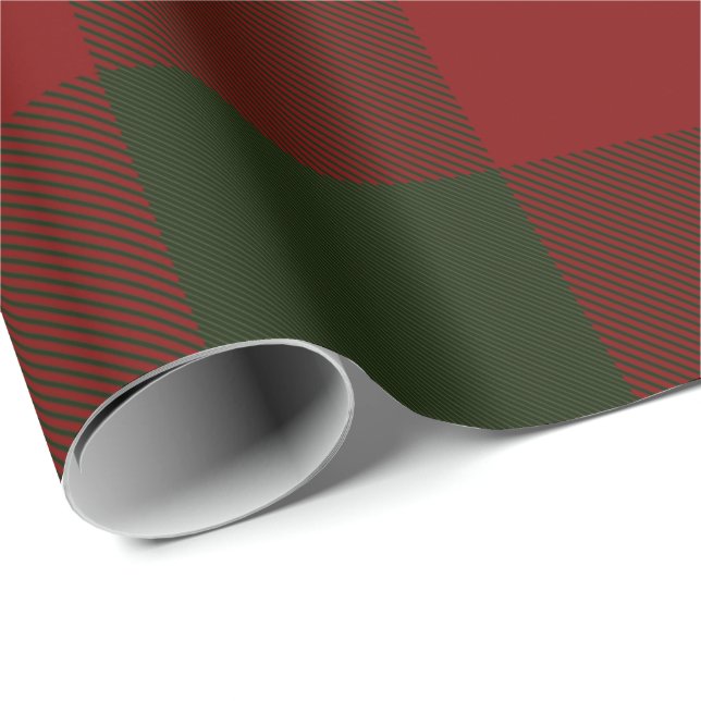 Papel De Regalo regalo atrevido de Navidades rojos y verdes (Esquina del rollo)