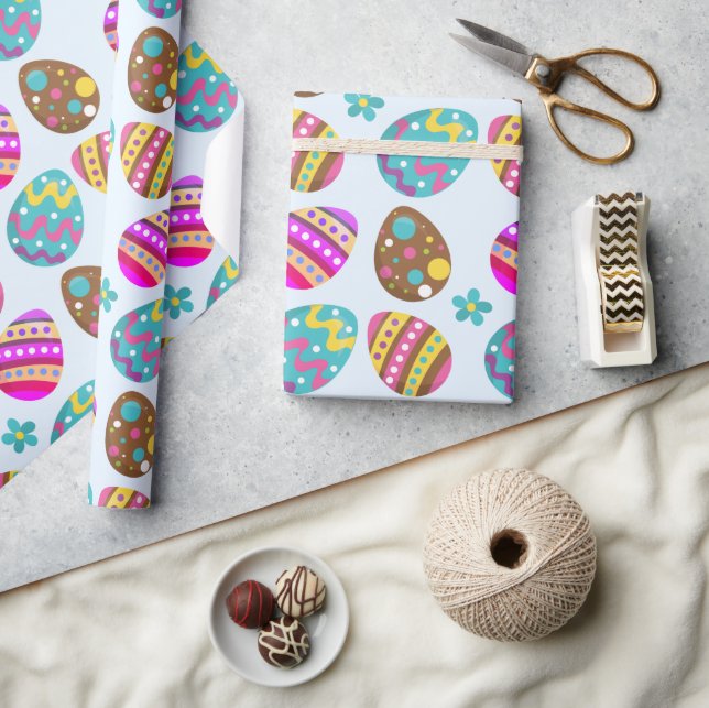 Papel De Regalo Regalo azul Pastel de huevos de Pascua (Artesanía)