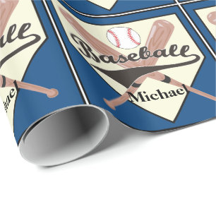 Papel De Regalo Regalo Azul Personalizado De Balas Y Balas De Béis