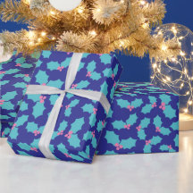 Regalo azul turquesa y rosa Mistletoe oscuro de va