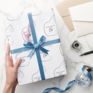Papel De Regalo Regalo blanco y negro de gato con capacidad mínima
