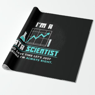 Papel De Regalo Regalo científico Soy Científico De Datos