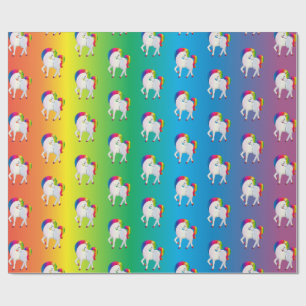 Papel De Regalo Regalo colorido de Rainbow Unicorn